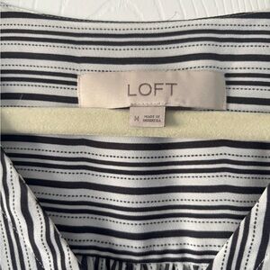 LOFT Monochrome Striped Top